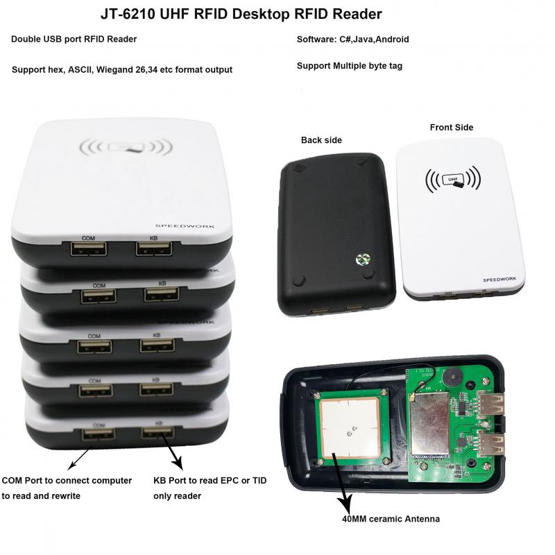 Desktop RFID Reader with double USB Port